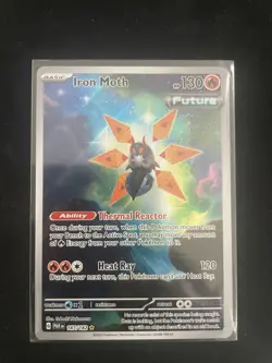 Pokemon TCG Iron Moth Paradox Rift 187/182 Holo Illustration Rare - Image 1