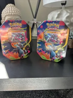 2X Pokemon TCG Mega Charizard X EX Tin BRAND NEW SEALED FAST DELIVERY ✅ - Image 1
