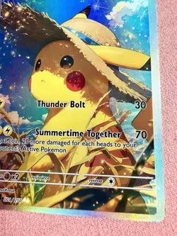 Pikachu Straw Hat DIY ACG Pokemon Anime Art Card Custom - Image 4