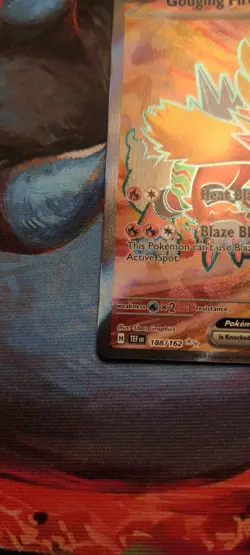 Pokemon Gouging Fire ex 188/162 Special Illustration Rare Holo Raw English Card - Image 5