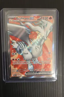 Pokemon Card Reshiram ex 158/086 Full Art White Flare Near Mint - Image 1