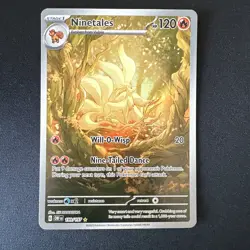Pokemon TCG Obsidian Flames Ninetails Full Art Illustration Rare Card 199/197 NM - Image 1