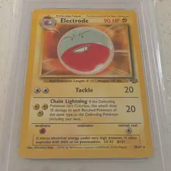 Pokemon 1999 Jungle Electrode 18/64 1st Edition PSA 8 Graded Trading Card - Image 3