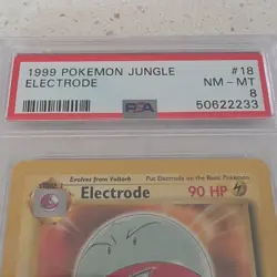 Pokemon 1999 Jungle Electrode 18/64 1st Edition PSA 8 Graded Trading Card - Image 4