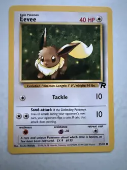 Pokemon Eevee TCG Team Rocket Card 55/82 Regular LP Card - Image 1