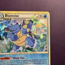 Blastoise 13/95 Pokemon TCG Card Cracked Ice Holo Rare Promo HS Unleashed LP - Image 3
