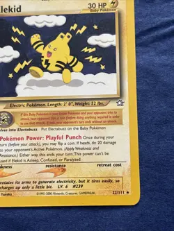 Pokemon TCG Elekid Neo Genesis Card 22/111 Regular - Image 4