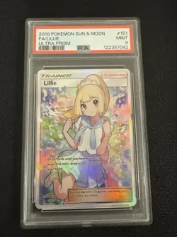 Full-Art Lillie Pokemon 2018 Sun & Moon Ultra Prism English 151/156 PSA 9 - Image 1