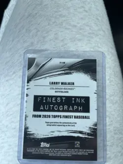 2026 Topps Finest Ink Larry Walker Gold Auto /50 Colorado Rockies - Mint 🔥🔥 - Image 2
