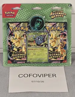 Pokemon TCG Mega Evolution Ascended Heroes 2 Pack Blister w/ Erika’s Tangela - Image 1