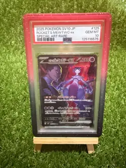 PSA 10 Team Rocket's Mewtwo ex SAR 125/098 Glory of Team Rocket Pokemon Japanese - Image 1