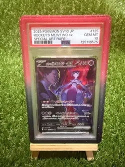 PSA 10 Team Rocket's Mewtwo ex SAR 125/098 Glory of Team Rocket Pokemon Japanese - Image 2