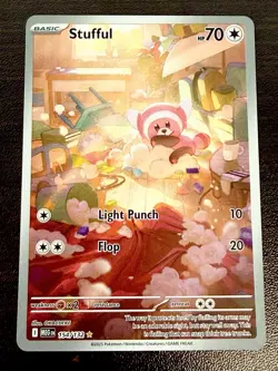 Pokemon Stufful 154/132 Illustration Rare Pitch Black TCG Holo Full Art NM - Image 1