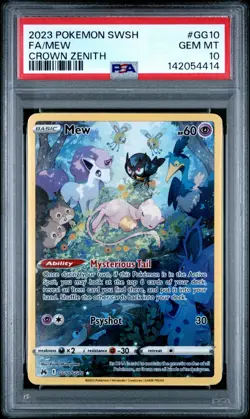 MEW 2023 POKEMON FA SWORD AND SHIELD CROWN ZENITH #GG10 PSA 10 - Image 1