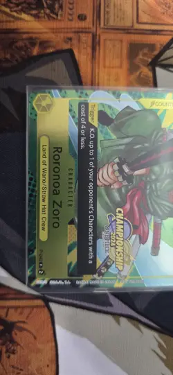 One Piece Roronoa Zoro Championship Event Pack 2024 CS Stamp English Promo P-042 - Image 3