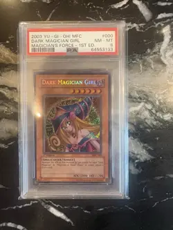 Dark Magician Girl Magician's Force 1st Edition Secret Rare PSA 8 MFC-000 - Image 1