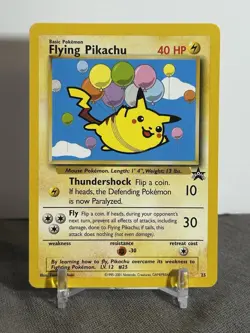 Flying pikachu black star #25 WOTC Promo Lp condition Pokemon rare vintage - Image 1
