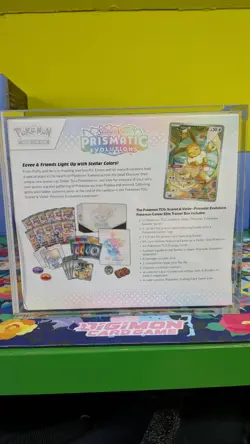 Prismatic Evolutions Pokemon Center Elite Trainer Box ETB Sealed + Acrylic Case - Image 3