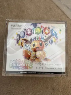 Pokemon Center Prismatic Evolutions ETB Elite Trainer Box With Acrylic Case - Image 1