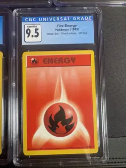 Pokemon CGC 9 Energy Card Lot Shadowless Base Set 1st Edition - Image 3