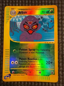 Pokemon Card Arbok Expedition 35/165 Reverse Holo MP - Image 1