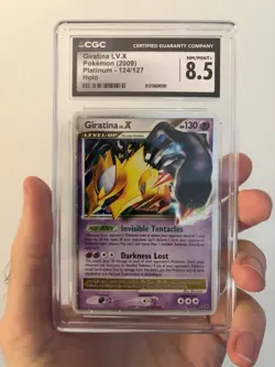 Pokemon Giratina LV.X Platinum Holo Rare Card 124/127 CGC 8.5 (2009) - Image 1