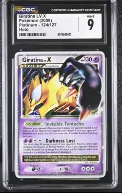 Pokemon Giratina LV.X Platinum Holo Rare Card 124/127 CGC 8.5 (2009) - Image 2