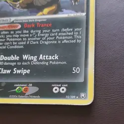 Pokemon Dark Dragonite TCG Holo Rare Card 15/109 Moderately Played - Image 4