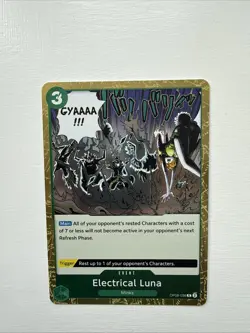 One Piece CCG Electrical Luna Two Legends R Foil Card OP08-036 NM - Image 1