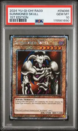 2024 Yu-Gi-Oh Summoned Skull RA03-EN086 Platinum PSA 10 (Aug 25) - Image 1