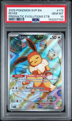 2025 POKEMON SVP EN-SV BLACK STAR PROMO #173 EEVEE PSA 10 - Image 1