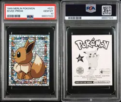 PSA 10 Eevee Prism - #S21 Pokemon Merlin Sticker 1999 - Pop 33 - Gem Mint 💎 - Image 3
