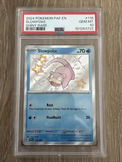 PSA 10 Slowpoke Shiny Rare 116/091 Paldean Fates Pokemon GEM MINT - Image 1