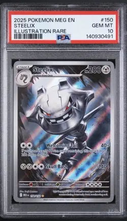 The Pokemon Company Steelix 150/132 MEG EN IR Holo PSA 10 2025 - Image 1