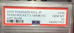 The Pokemon Company Team Rocket's Mimikyu M2a 205/193 Art Rare Holo JP PSA 10 - Image 4