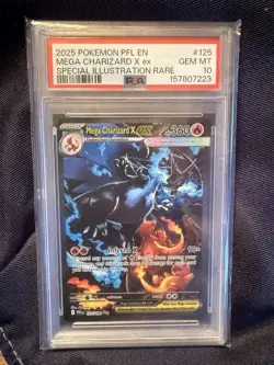 The Pokemon Company Mega Charizard X Ex 125/094 SIR Holo EN 2025 PSA 10 - Image 1