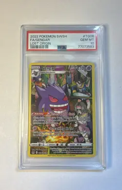 2022 Pokemon SWSH Lost Origins Gengar EX Gem MT PSA 10 - Image 1