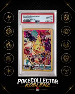 PSA 10 Pikachu 160/159 EN - Pokemon Zenit der Konige Slab - Image 1