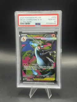 Pokemon Mega Charizard X ex 109/094 Phantasmal Flames Ultra Rare PSA 10 Gem Mint - Image 1