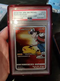 Pokemon TCG Red's Pikachu 270/Sm-p 20th Anniversary JPN Promo PSA 10 Gem Mint - Image 1