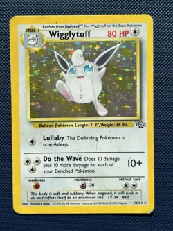 Wigglytuff 16/64 Unlimited Holo Rare Jungle Set Pokemon TCG Card - HP - Image 1