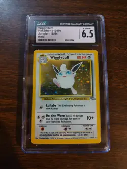 Pokemon TCG Wigglytuff Jungle 16/64 Holo Unlimited Holo Rare CGC 6.5 Ex/NM+ - Image 1