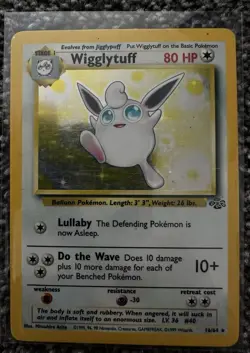 Pokemon TCG Wigglytuff 16/64 Jungle Unlimited Holo Rare 80 HP 1999 - Image 1