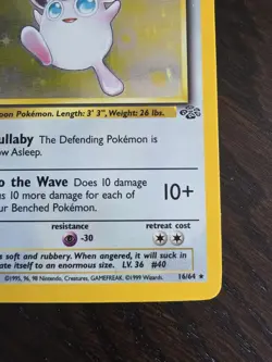 Pokemon TCG Wigglytuff 16/64 Jungle Holo Rare Unlimited 1999 WOTC - MP - Image 4