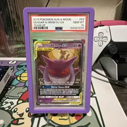 PSA 10 Gengar & Mimikyu GX 53/181 TEAM UP 2019 Pokemon English Sun & Moon - Image 1