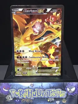 Pokemon Card Charizard EX XY121 Black Star Promo STANDARD SIZE Played - Image 1
