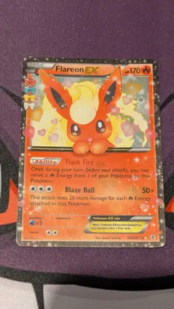 Pokemon TCG Flareon EX RC6/RC32 Generations Ultra Rare Holo Card - Image 1