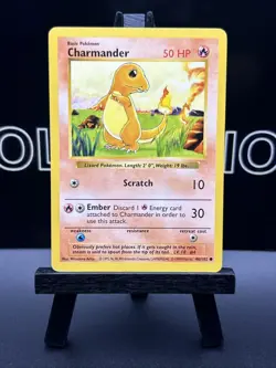 Pokemon Card - Charmander Base Set (Shadowless) 46/102 Common Regular WOTC LP - Image 2