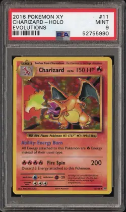 Pokemon 2016 XY Evolutions Charizard Holo 11/108 PSA 9 - Image 1