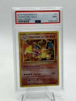 2016 Pokemon XY Charizard Holo Evolutions #11 PSA 9 - Image 1